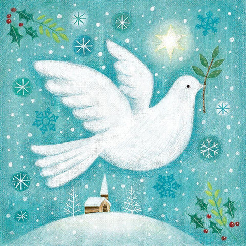 Peace On Earth Black Modern Wood Framed Art Print with Double Matting by Cave, Joanne
