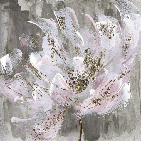Blushy and Splashy White Modern Wood Framed Art Print with Double Matting by Craven, Katrina