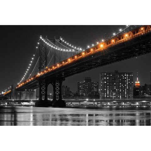 East River Black Modern Wood Framed Art Print by Delimont, Danita