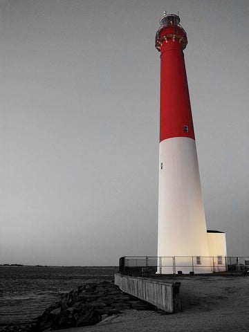 Barnegat Light Black Ornate Wood Framed Art Print with Double Matting by Carpentieri, Natalie