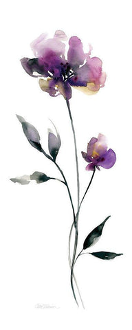 Perfect Purple I White Modern Wood Framed Art Print with Double Matting by Robinson, Carol