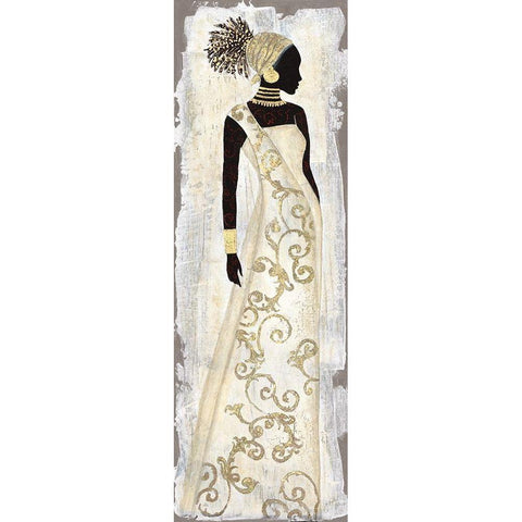 Saharan Charm White Modern Wood Framed Art Print by Tava Studios