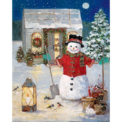 Holiday Garden White Modern Wood Framed Art Print by Swatland, Sally