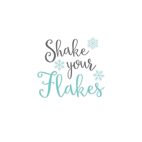 Shake Your Flakes White Modern Wood Framed Art Print with Double Matting by Murray, Amanda