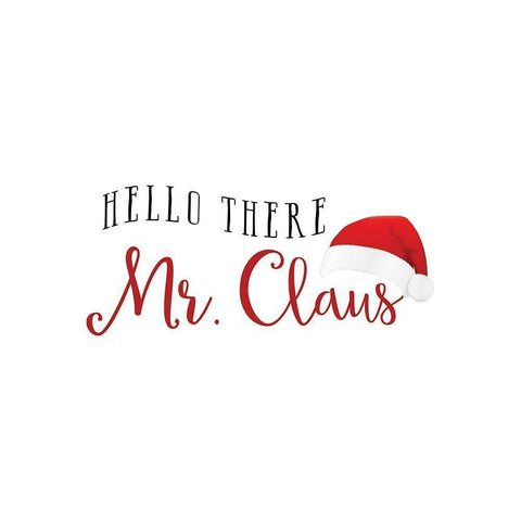 Mr. Claus White Modern Wood Framed Art Print by Murray, Amanda