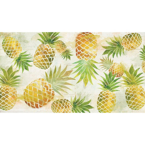 Tossing Pineapples Gold Ornate Wood Framed Art Print with Double Matting by Robinson, Carol