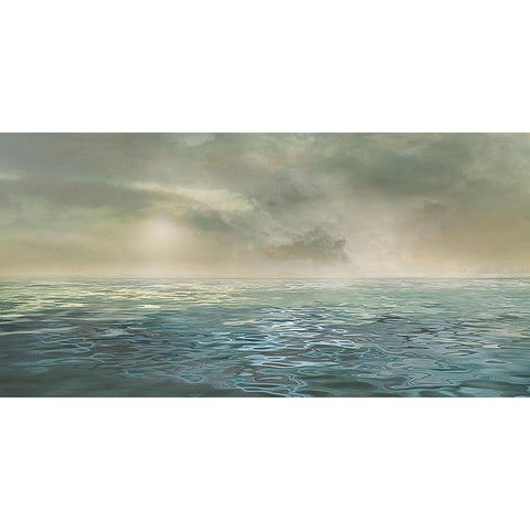 Foggy Morning Black Modern Wood Framed Art Print by Calascibetta, Mike