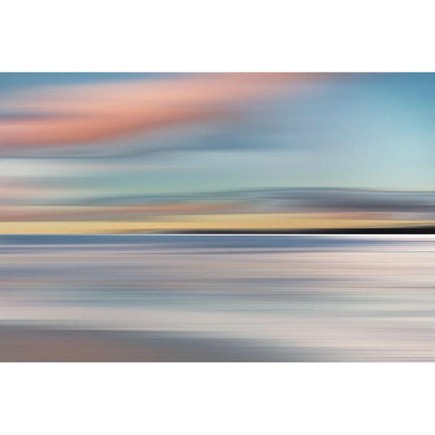 Honey Twilight White Modern Wood Framed Art Print by Calascibetta, Mike
