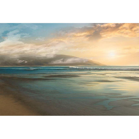 Island Mist Black Modern Wood Framed Art Print by Calascibetta, Mike