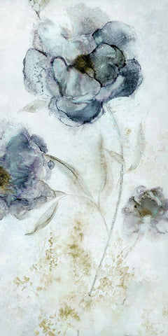 Morning Peony Black Ornate Wood Framed Art Print with Double Matting by Robinson, Carol