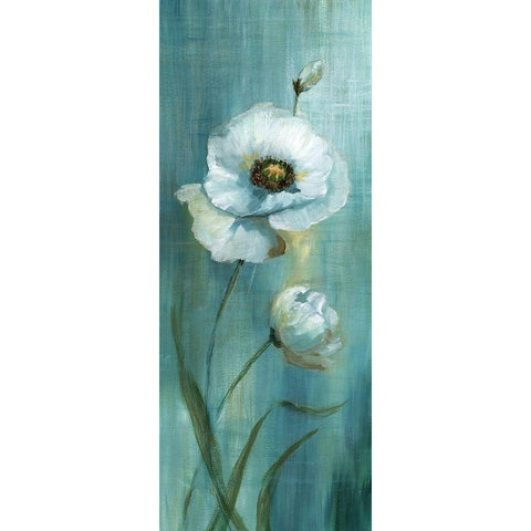 Seabreeze Poppy I Gold Ornate Wood Framed Art Print with Double Matting by Nan