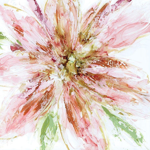 Floral Strokes I White Modern Wood Framed Art Print by Robinson, Carol