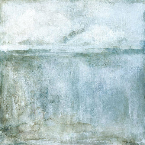 Island Rains White Modern Wood Framed Art Print by Robinson, Carol