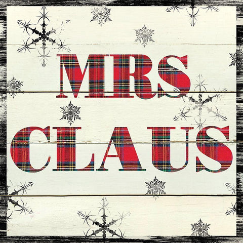 Mrs. Claus Black Ornate Wood Framed Art Print with Double Matting by Robinson, Carol