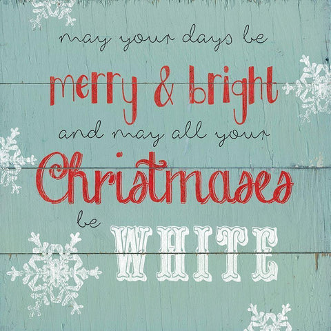 White Christmas White Modern Wood Framed Art Print by Robinson, Carol