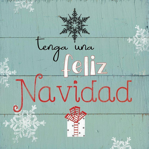 Feliz Navidad White Modern Wood Framed Art Print by Robinson, Carol