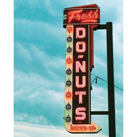 Fresh Donuts Black Modern Wood Framed Art Print with Double Matting by Delimont, Danita