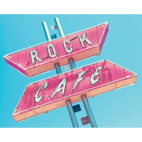 Rock Cafe Black Modern Wood Framed Art Print by Delimont, Danita