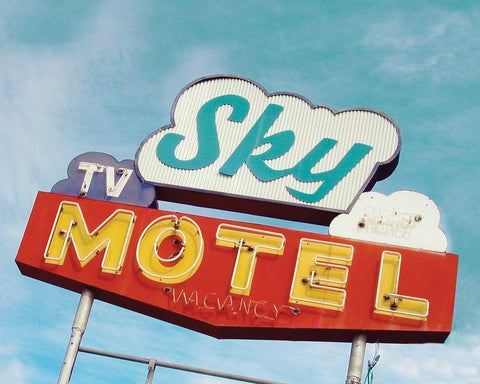 Sky Motel Black Ornate Wood Framed Art Print with Double Matting by Delimont, Danita