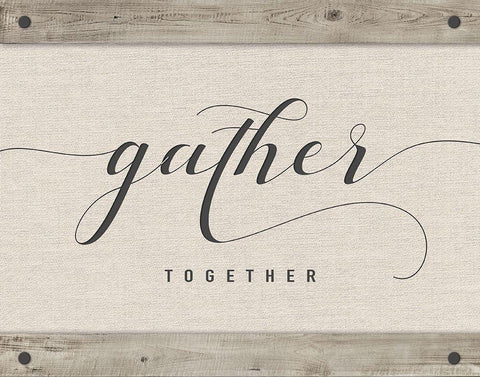 Gather Together Black Ornate Wood Framed Art Print with Double Matting by Murray, Amanda