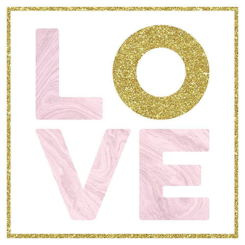 Glam Love Black Ornate Wood Framed Art Print with Double Matting by Murray, Amanda