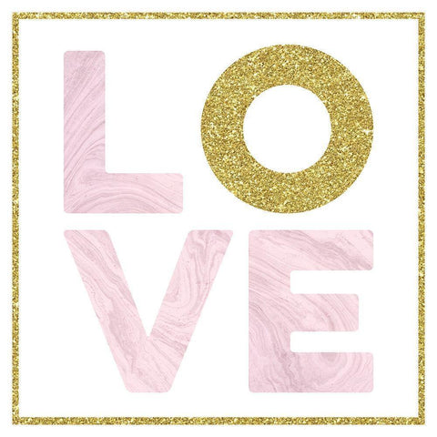 Glam Love Black Modern Wood Framed Art Print with Double Matting by Murray, Amanda