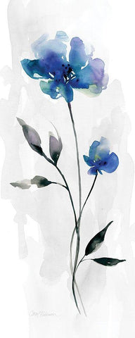 Beautiful Blue III Black Ornate Wood Framed Art Print with Double Matting by Robinson, Carol