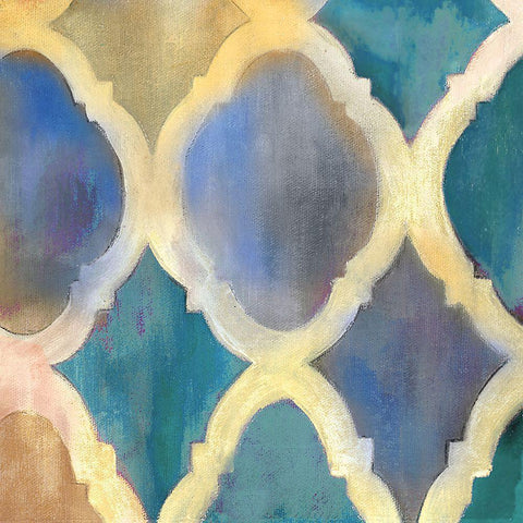 Cool Tile Gold Ornate Wood Framed Art Print with Double Matting by Robinson, Carol