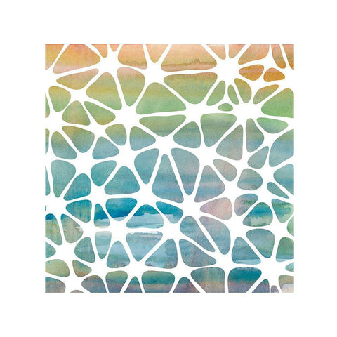 Geometric Wash II White Modern Wood Framed Art Print with Double Matting by Robinson, Carol