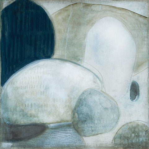 No Stone Unturned Black Modern Wood Framed Art Print with Double Matting by Robinson, Carol