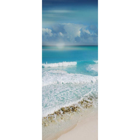 Simply Caribbean I White Modern Wood Framed Art Print by Nan