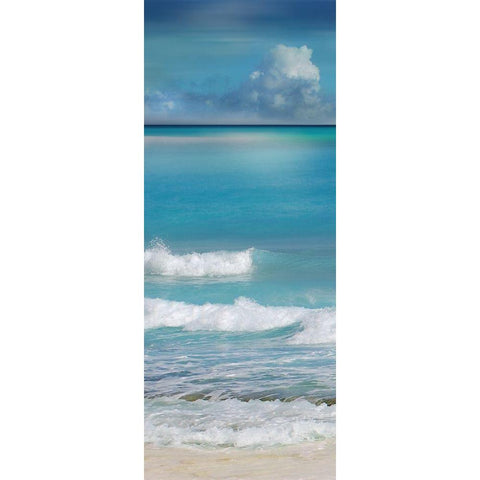 Simply Caribbean II White Modern Wood Framed Art Print by Nan