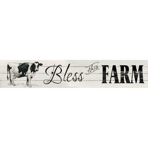 Bless This Farm White Modern Wood Framed Art Print by Robinson, Carol