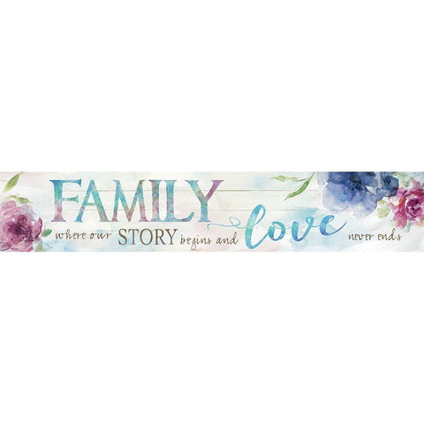 Family Love Story White Modern Wood Framed Art Print by Robinson, Carol