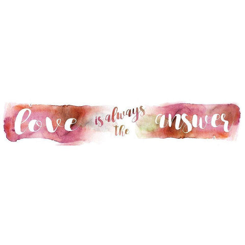 Love is the Answer White Modern Wood Framed Art Print by Robinson, Carol