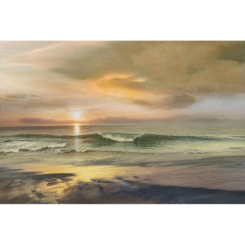 Monterey Gold Ornate Wood Framed Art Print with Double Matting by Calascibetta, Mike