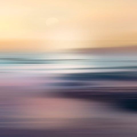 Zuma Beach White Modern Wood Framed Art Print with Double Matting by Calascibetta, Mike