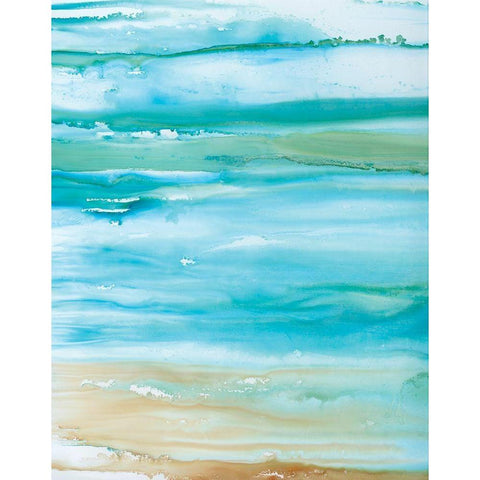 Coastal Abstract White Modern Wood Framed Art Print by Robinson, Carol