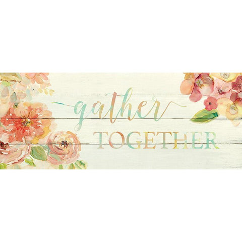 Gather Together White Modern Wood Framed Art Print by Robinson, Carol