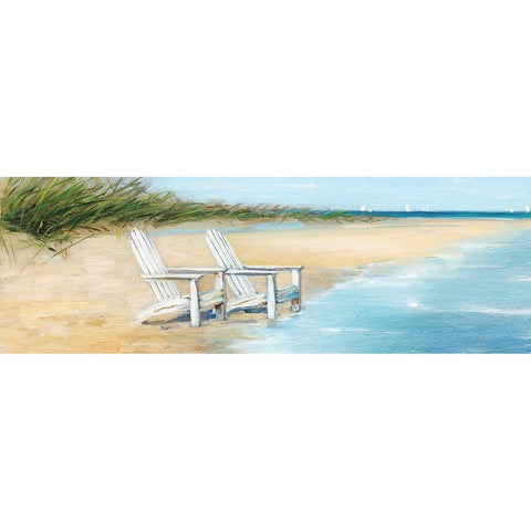 Water View II White Modern Wood Framed Art Print by Swatland, Sally