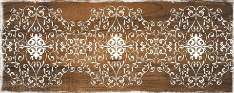 Boho Panel Black Ornate Wood Framed Art Print with Double Matting by CAD DESIGNS