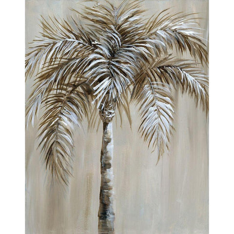 Palm Magic I White Modern Wood Framed Art Print by Nan