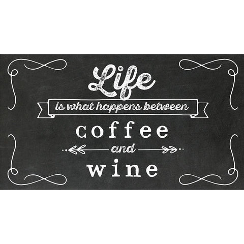 Coffee and Wine White Modern Wood Framed Art Print by Murray, Amanda