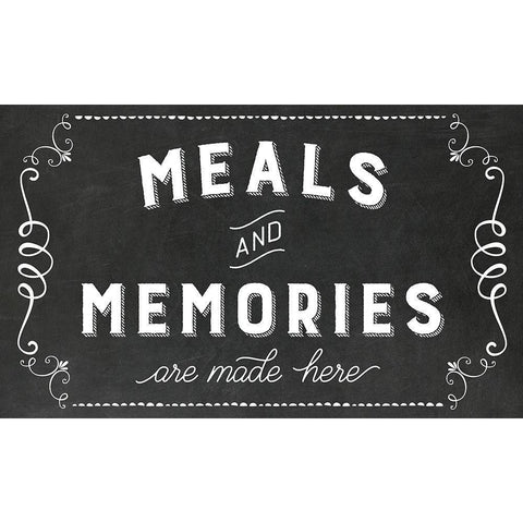 Meals and Memories Black Modern Wood Framed Art Print by Murray, Amanda