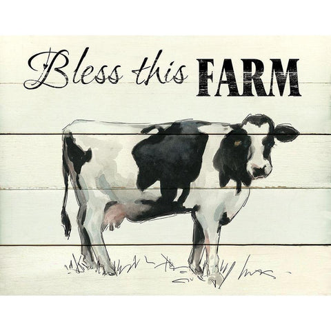 Bless This Farm Black Modern Wood Framed Art Print by Robinson, Carol