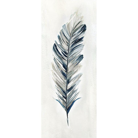 Soft Feathers I White Modern Wood Framed Art Print by Nan