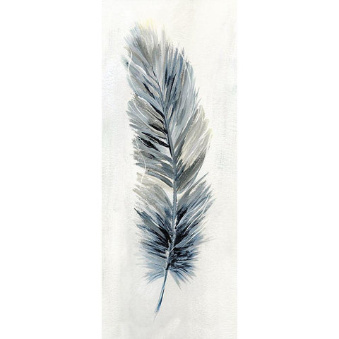 Soft Feathers II White Modern Wood Framed Art Print by Nan
