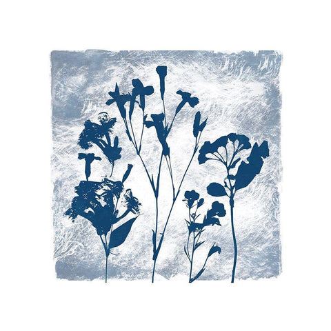 Indigo Summer White Modern Wood Framed Art Print by Robinson, Carol