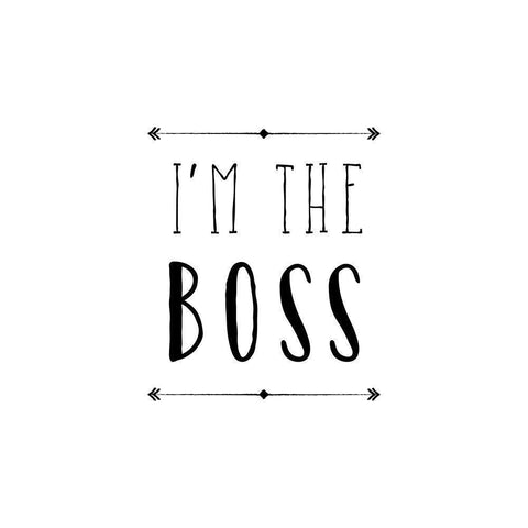 Im The Boss Black Modern Wood Framed Art Print with Double Matting by Murray, Amanda