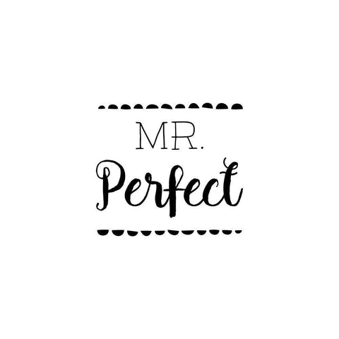 Mr. Perfect White Modern Wood Framed Art Print with Double Matting by Murray, Amanda